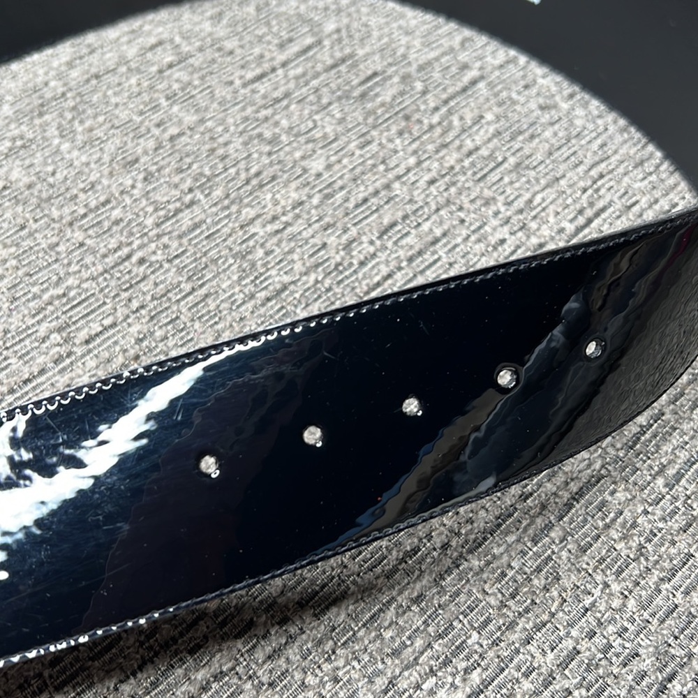 Accessories by Pearl black shiny belt size medium - Picture 7 of 10